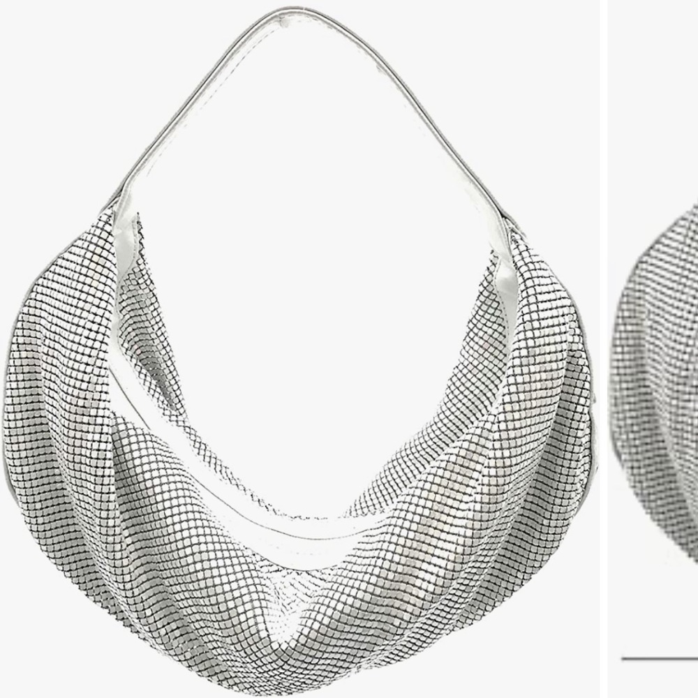 Y2K Fashion Silver Shoulder Bag